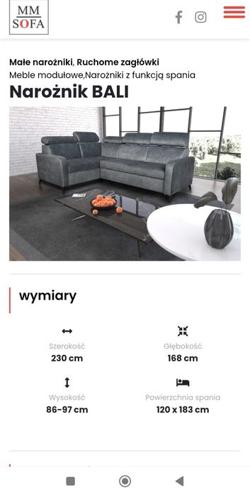 Narożnik Bali MMSofa