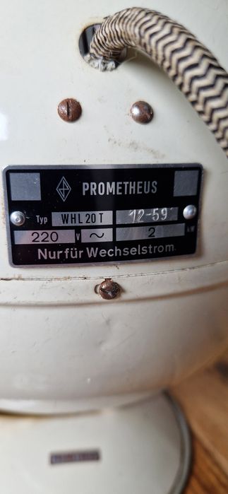 Wentylator Prometheus zabytkowy unikat  lata 50 sprawny