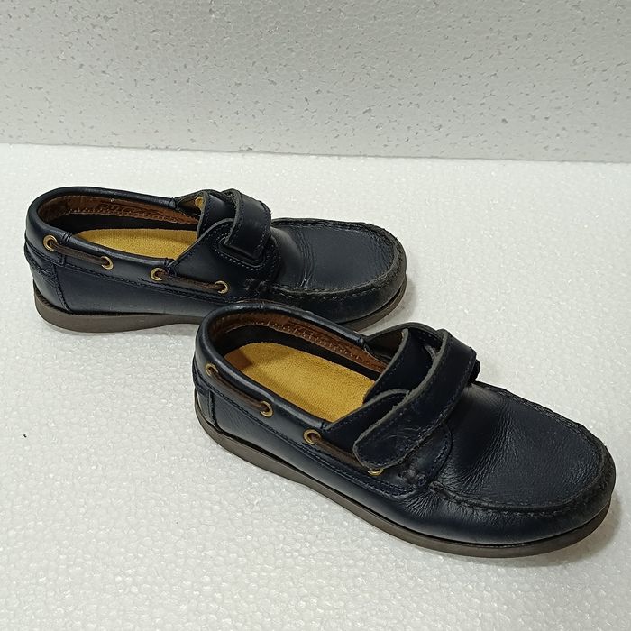 Sapatos em Pele Azul Marca Fute Criança Tamanho 33