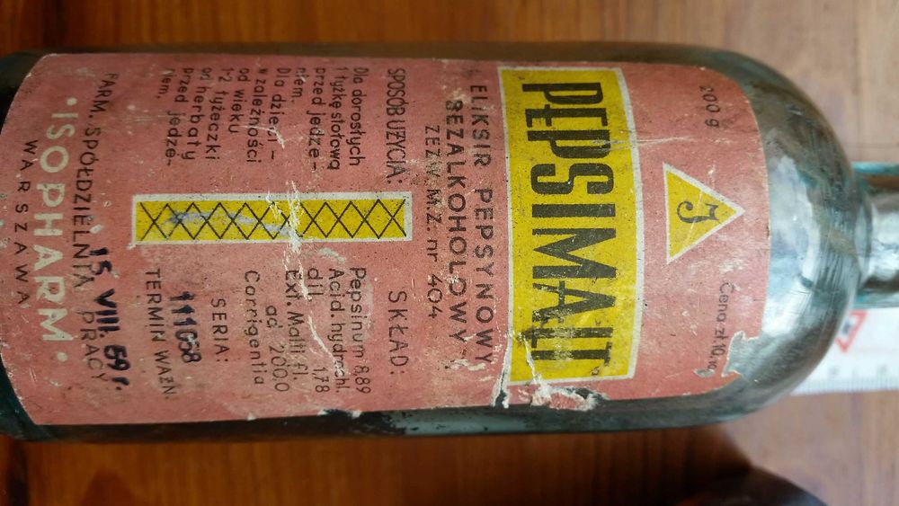 Stara butelka apteczna Pepsimalt 1958