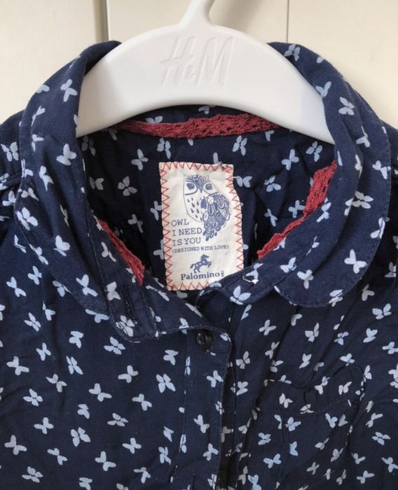 Bluzka koszulowa w motylki