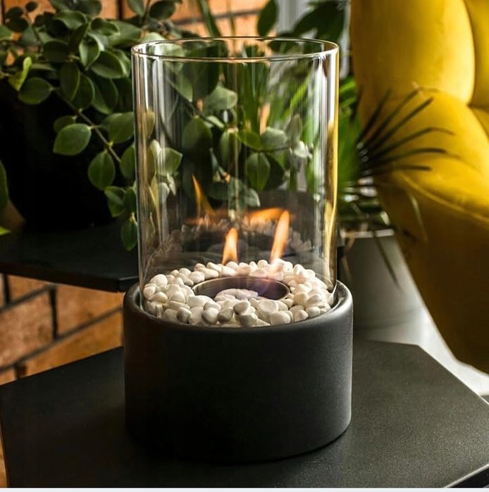 Biokominek wolnostojący 16 x 28 x 16 cm czarny