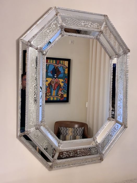 Magnifico Espelho Veneziano Octogonal 120x100