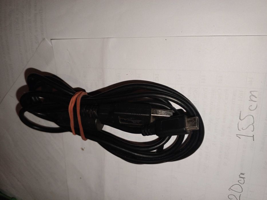 Кабель mini USB Тип B 3×7 мм -  USB Тип A 4×12 мм обычный