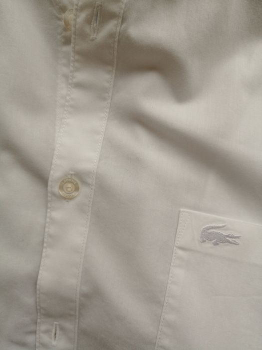 Белая мужская Рубашка Lacoste оригинал
