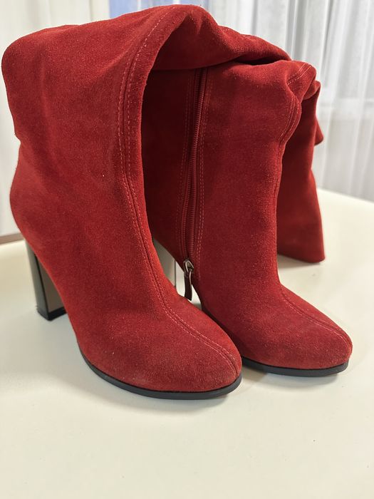 Замшеві ботфорти зимові