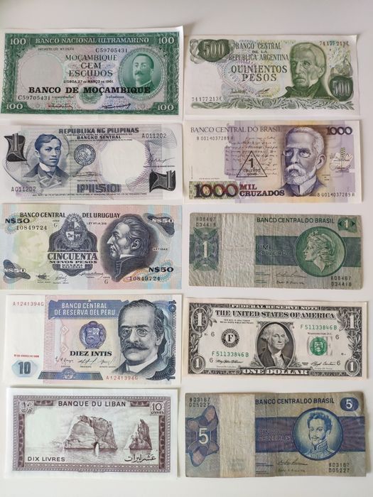 Notas de diversos países