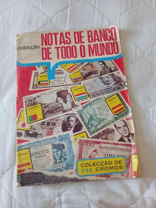 Caderneta de cromos notas de banco de todo o mundo completa antiga