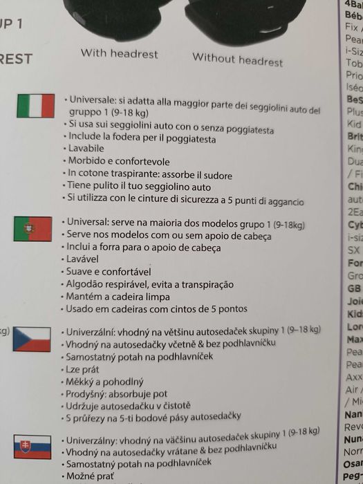 Proteção para cadeira auto de criança