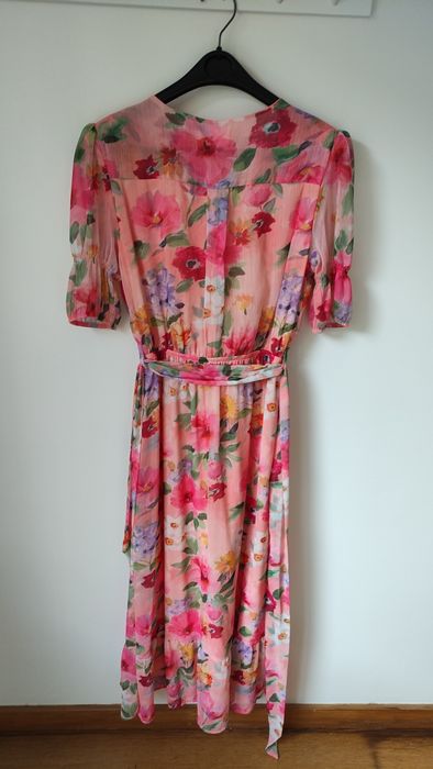 Vestido de festa floral comprido tamanho L
