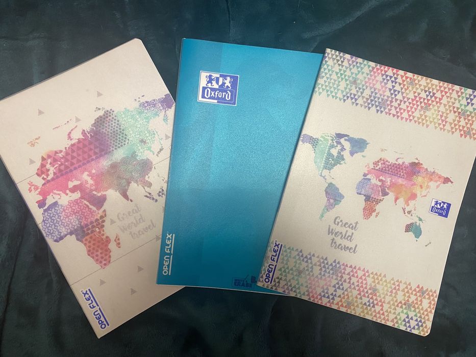 conjunto três cadernos oxford