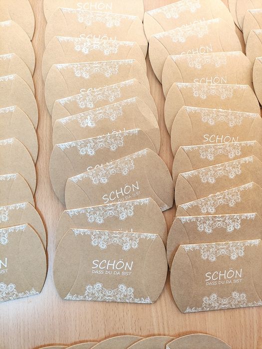 Kartoniki podziękowanie dla gości