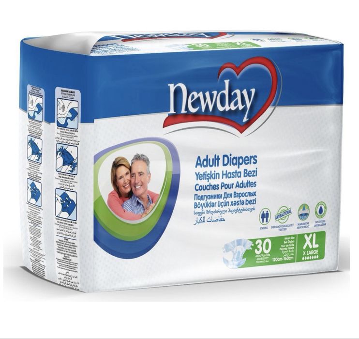 Підгузки newday для дорослих памперси дорослі хл xl