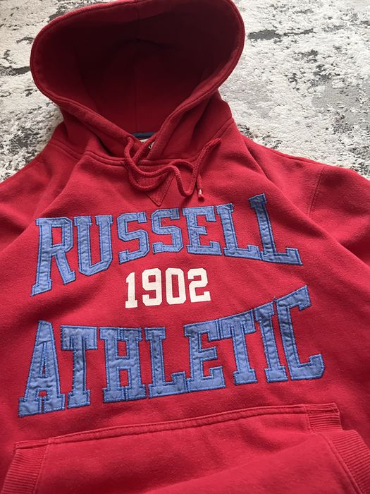 Червоне худі Russell Athletic 1902 Vintage Оверсайз L Кофта Рассел