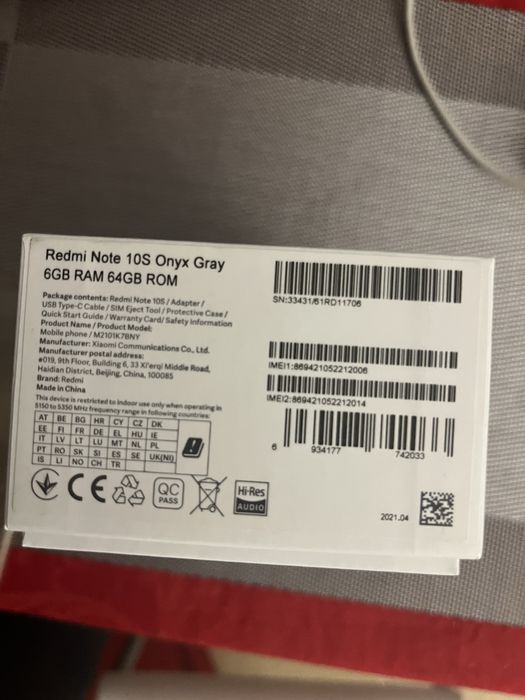 Xiaomi Redmi Note 10s Display Avariado