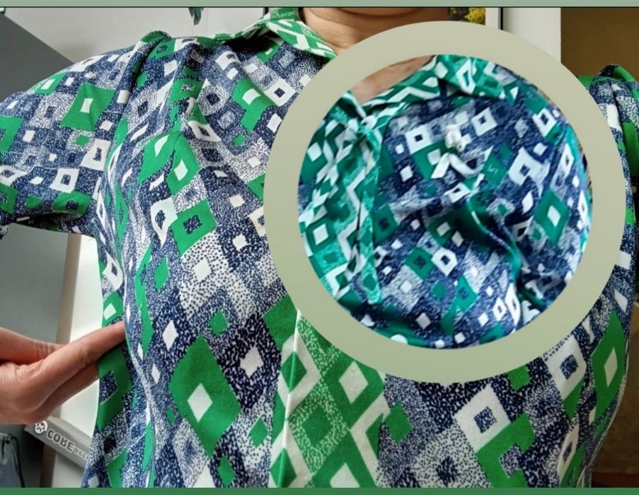 Vestido padrão geométrico com laço