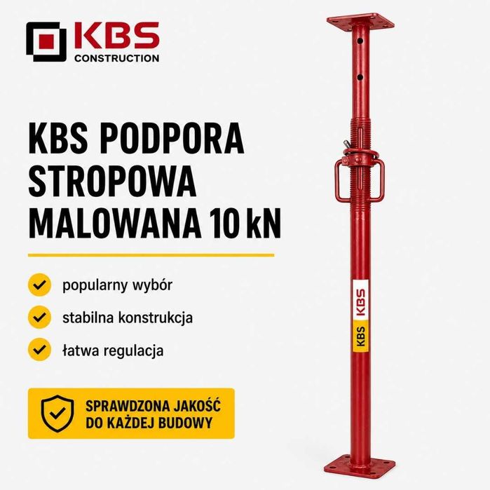 Metalowe stemple ocynkowane 14 kN, sztyce podpory budowlane szalunkowe