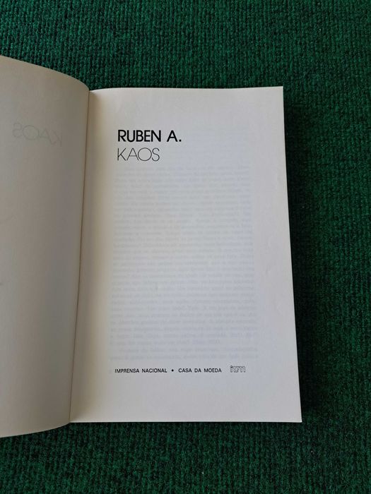 Kaos - Ruben A. (Posfácio de José Palla e Carmo)