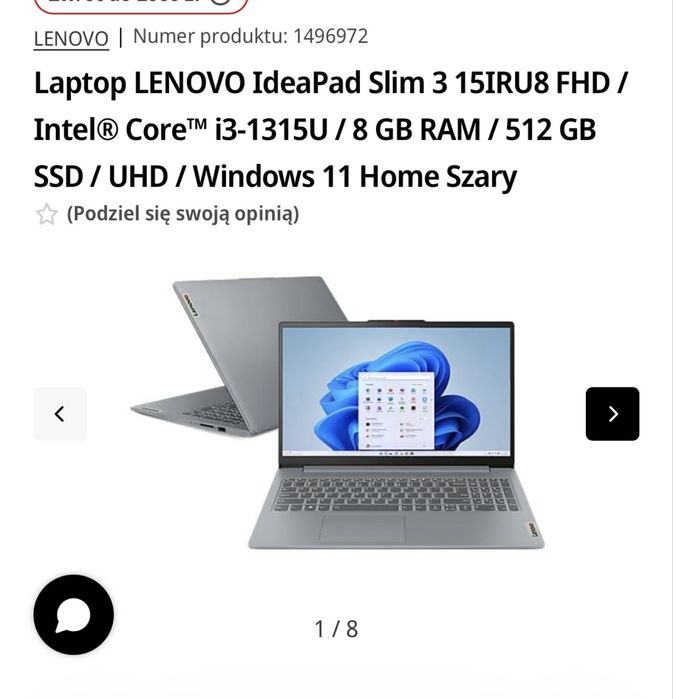 Laptop Lenovo IdeaPad Slim 3
