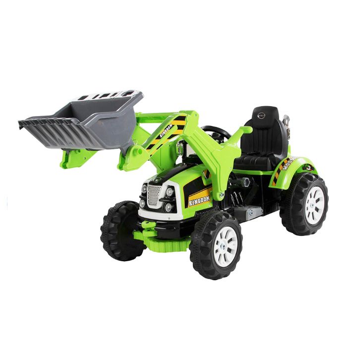 MOCNY TRAKTOR Z ŁYŻKĄ KINGDOM na akumulator 2x45W +pasy bezpieczeństwa