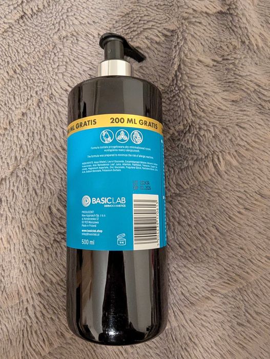 Basiclab żel oczyszczający do twarzy cera sucha i wrażliwa 500ml