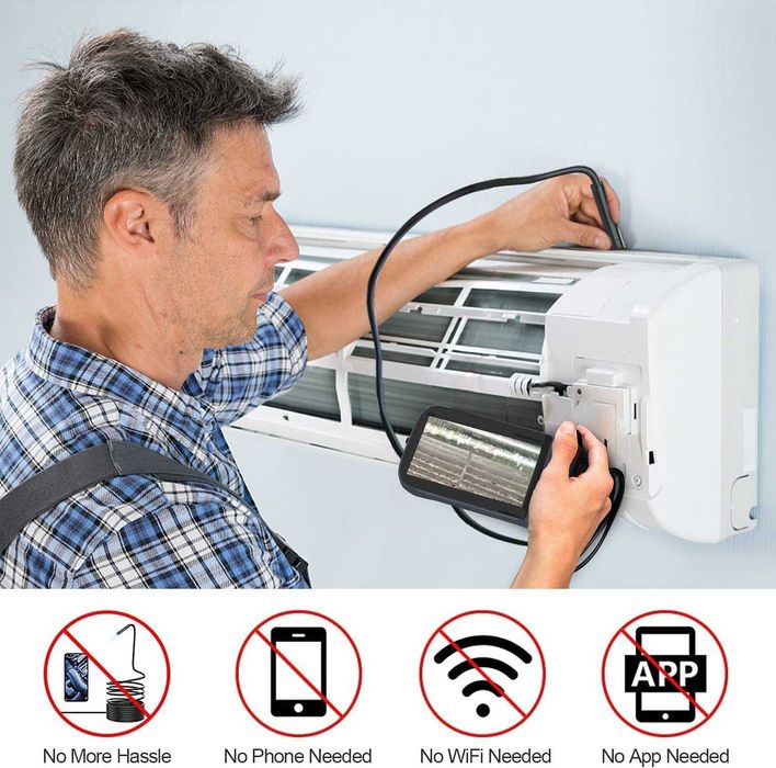 Endoscópio industrial, câmara de inspeção automóvel 1080p HD, novo