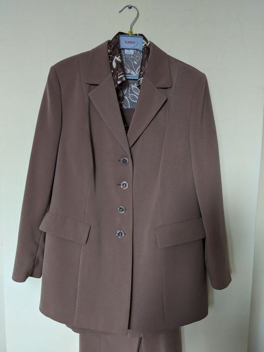 Komplet żakiet spodnie spódnica bluzka 42