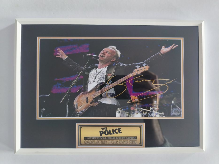 Moldura The Police - Sting com Autógrafo (A4)