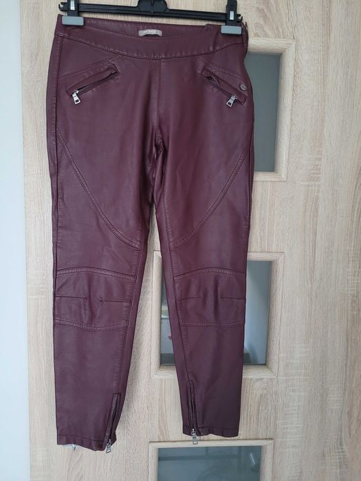 spodnie 7/8 skórka ekologiczna