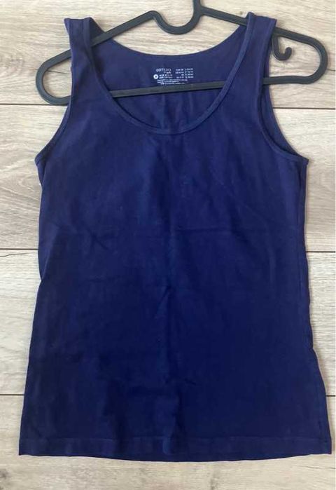 Sportowy komplet tank topów granat/fiolet S/36 Esmara, bawełna/elastan