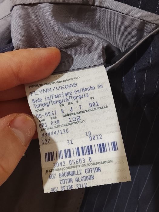 Nowe oryginalne wiosnę jedwab garnitury męskie Hugo Boss