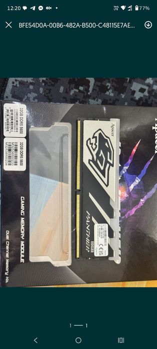 Оперативна пам'ять Apacer DDR5 16GB 5600MHz Panther Black (Box)