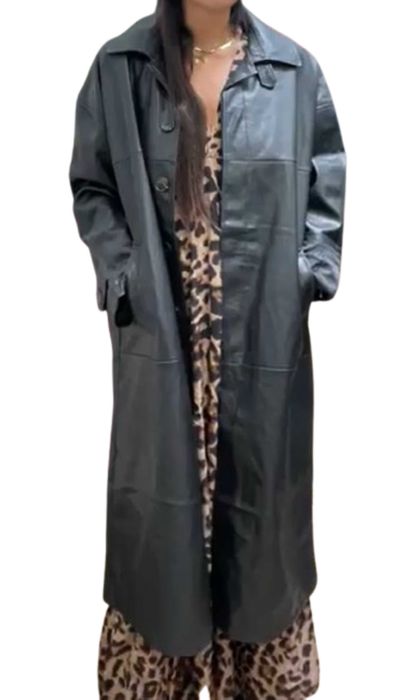 Gioya Przepiękny płaszcz z ekoskóry