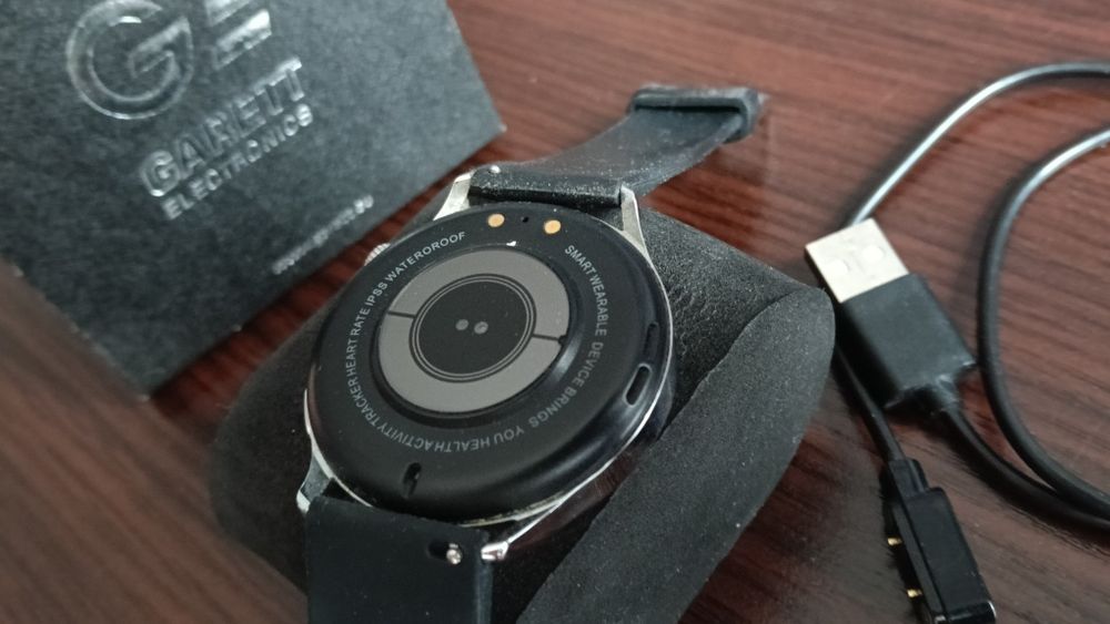 Smartwatch Garett Elegance RT Zegarek czarny srebrny