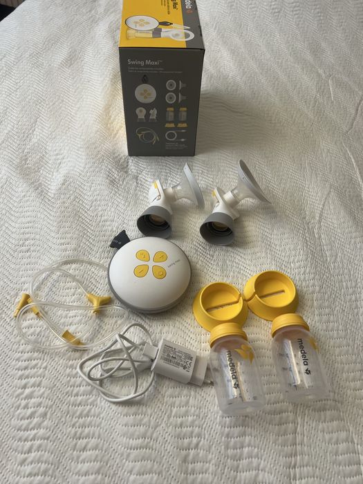 Bomba Extratora de Leite Elétrica Dupla Medela Swing Maxi – Excelente Estado