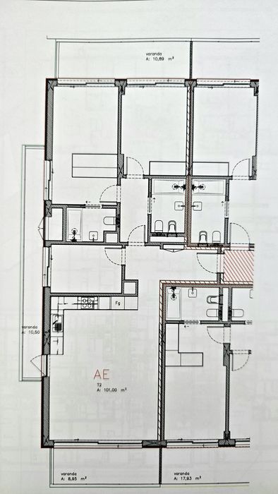Apartamento T3 em Canidelo com vista mar