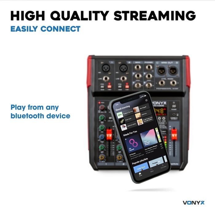 Mesa de Mistura 6 Canais c/ USB / BT / DSP (VM-KG06) - VONYX