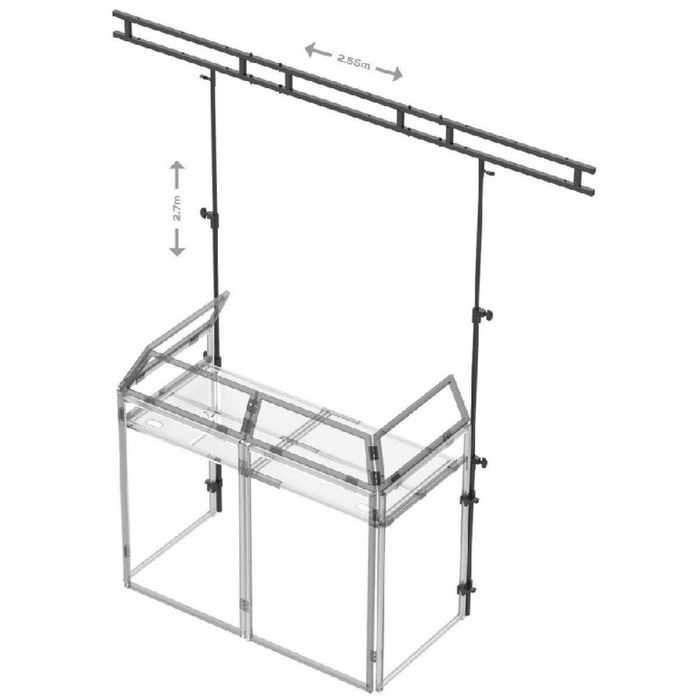 Vonyx DB3 Pro DJ Booth System + Vonyx DB3L Lightbridge
