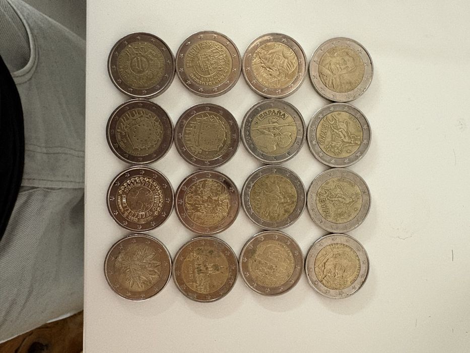 16 Moedas de 2 euros raras