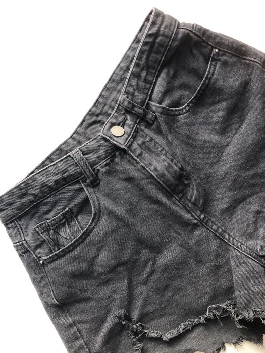 Шорти джинсові жіночі сіро-чорні