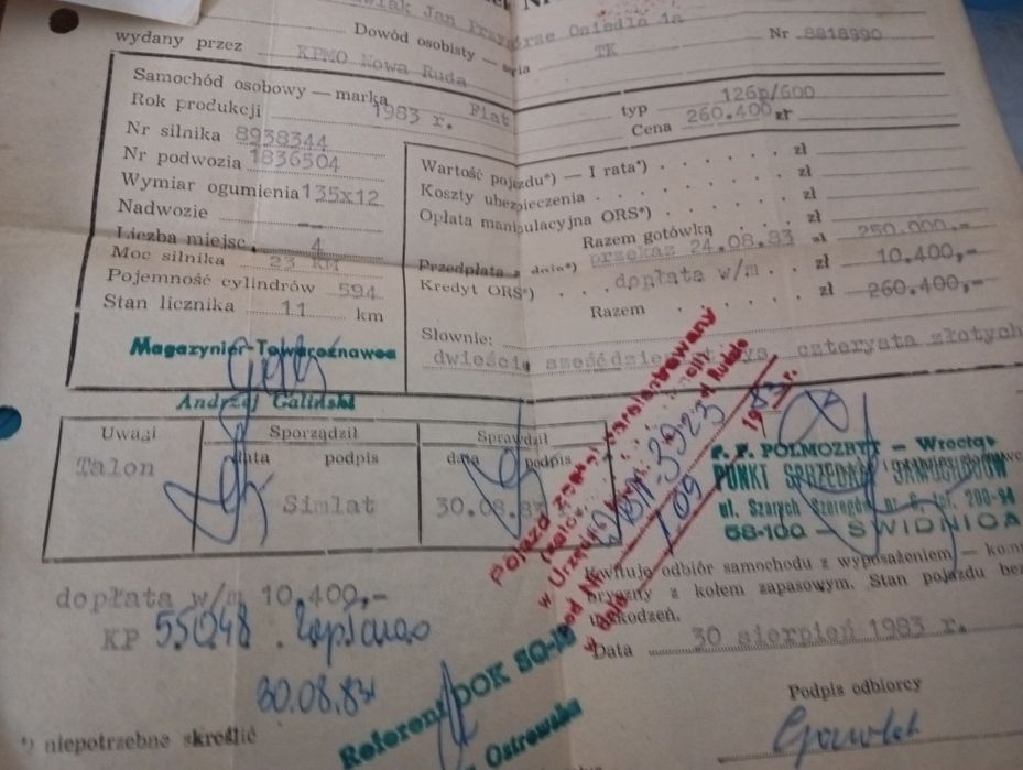 Fiat 126p, 600 CCM,83 rok ,