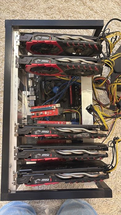 Майнинг ферма на Rx580 8GB x5