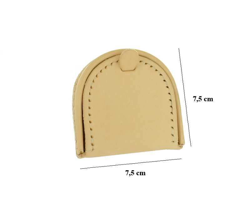 Podkówka czarna skórzana portmonetka skóra naturalna 9 kolory PL