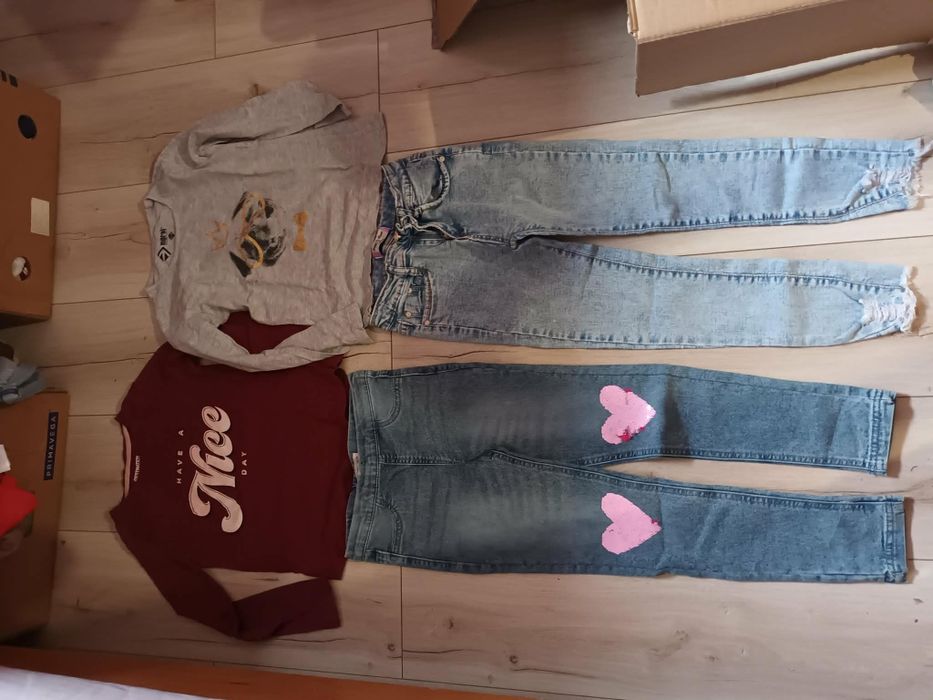 Paka ubrań dla dziewczynki r.128