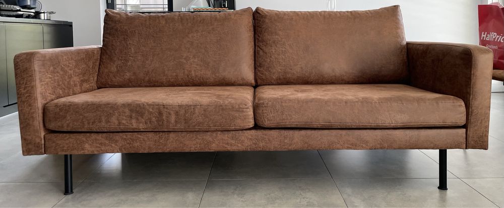 Sofa ekoskóra brązowa