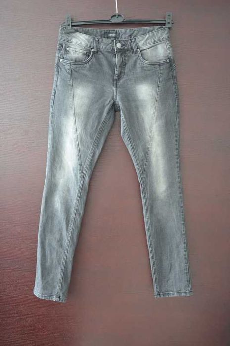 Tchibo spodnie jeans rurki damskie czarne grafit jak nowe S/M 36 38