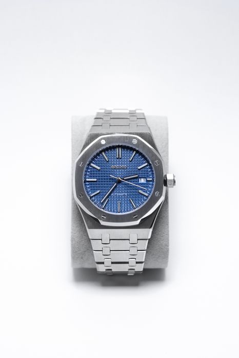 Zegarek Custom Mod Royal Oak Granatowy Navy Blue Seiko Mod