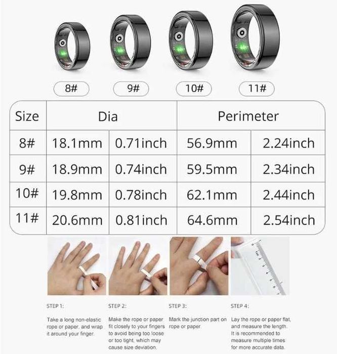 Smartring COLMI R06 roz. 11 (20.6mm) pełen zestaw wszystko sprawne
