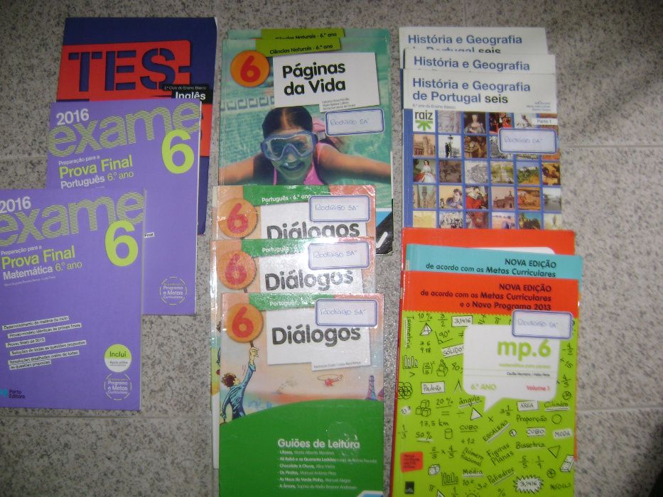 Livros e manuais escolares 6º ano