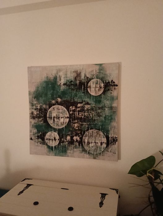 Quadro abstrato original e único de autor 90cm/90cm